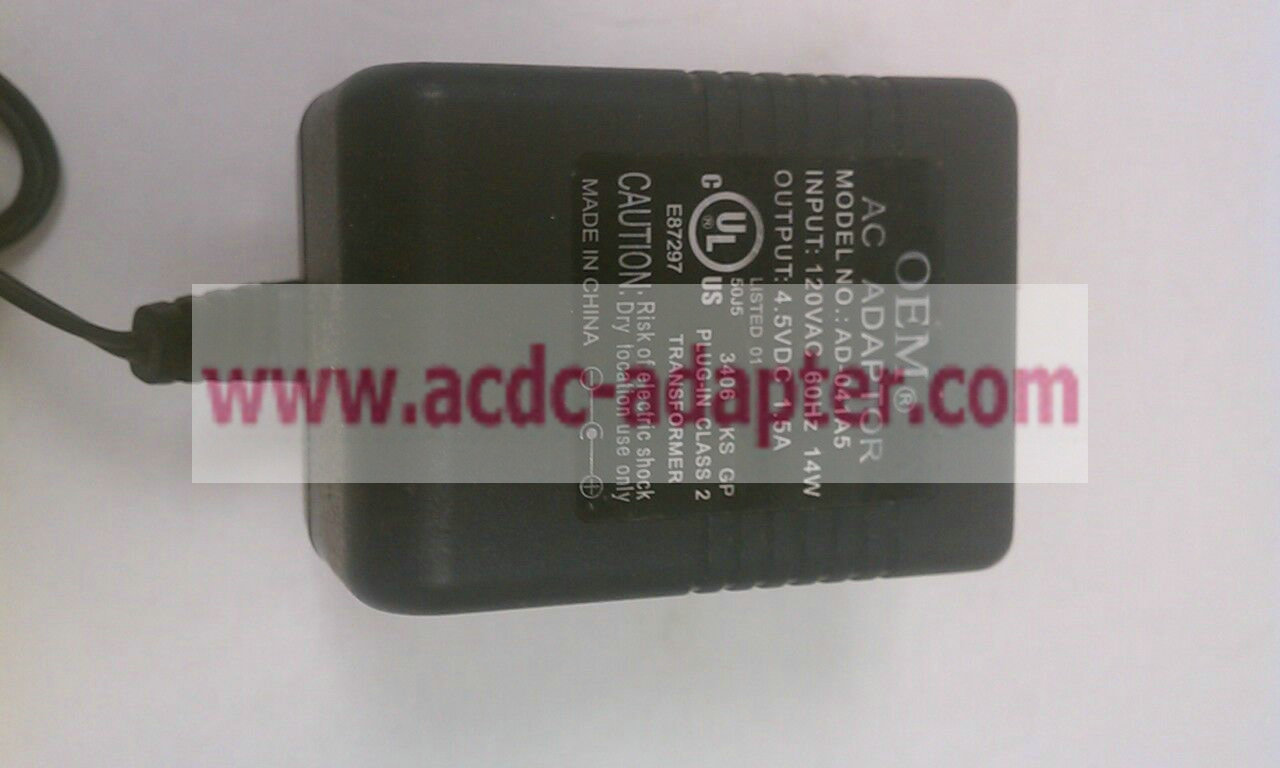 New D-Link AD-041A5 4.5VDC 1.5A AC Plug-In Charger Adaptor